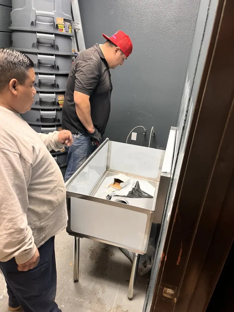 Commercial plumbing and sink installation in Pulaski
